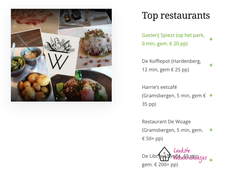 Restaurants en eetgelegenheden in Overijssel